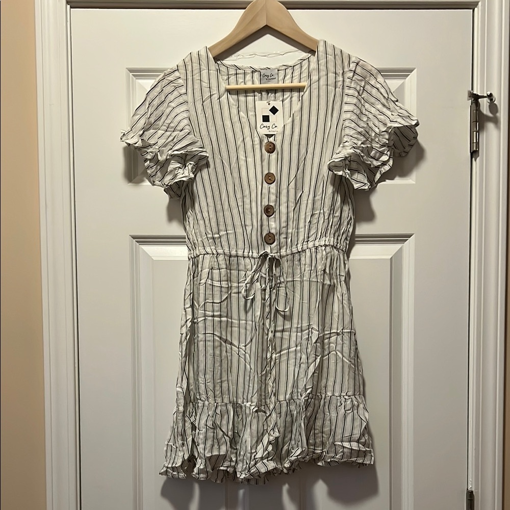 Striped Button-Down Dress